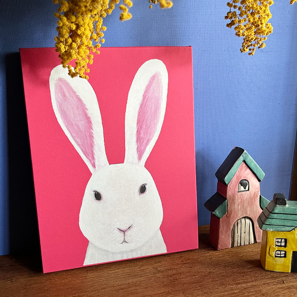 ウサギ【アートパネル】 イラスト POMPETTE ポンペット 通販｜Creema  