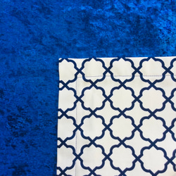 幾何学模様　ブルー　タロットクロス　リーディングマット 5枚目の画像