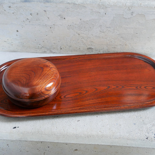 木製盆 丸盆 4個 木の器1個 自然仕上げ オマケの茶托付き 【公式通販】