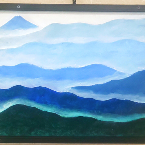 未来アート「富士と南アルプス」（クレイ絵画） 絵画 山川工房