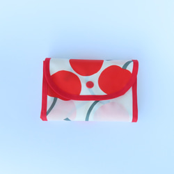エコバッグ　レジ袋タイプ（さくらんぼ柄　レッド）大和比鞄®ブランド 2枚目の画像