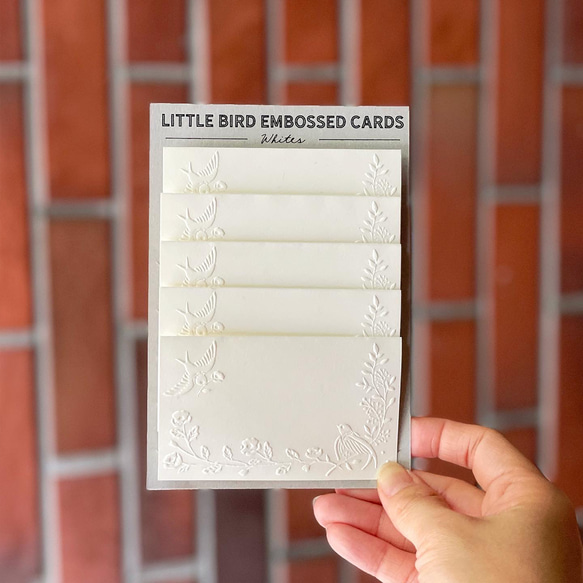 Little Bird Embossed card -5枚セット- 4枚目の画像