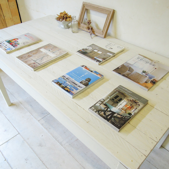 古材ダイニングテーブル  パレットテーブル ガーデンテーブル ジャンクアンークテーブル W1400×D700 店舗什器 12枚目の画像