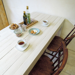 古材ダイニングテーブル  パレットテーブル ガーデンテーブル ジャンクアンークテーブル W1400×D700 店舗什器 6枚目の画像