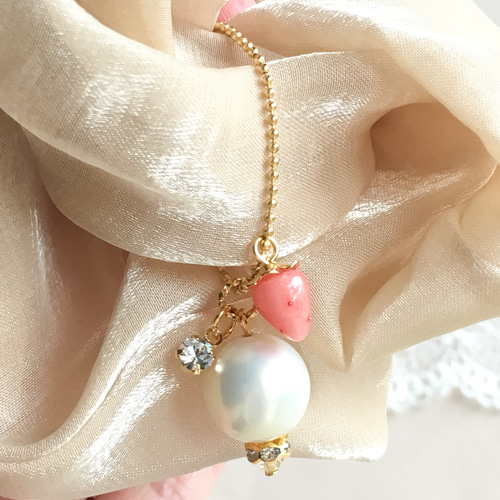 お手持ちのシュシュに♡ 上品 シュシュチャーム リボン ゆらゆら