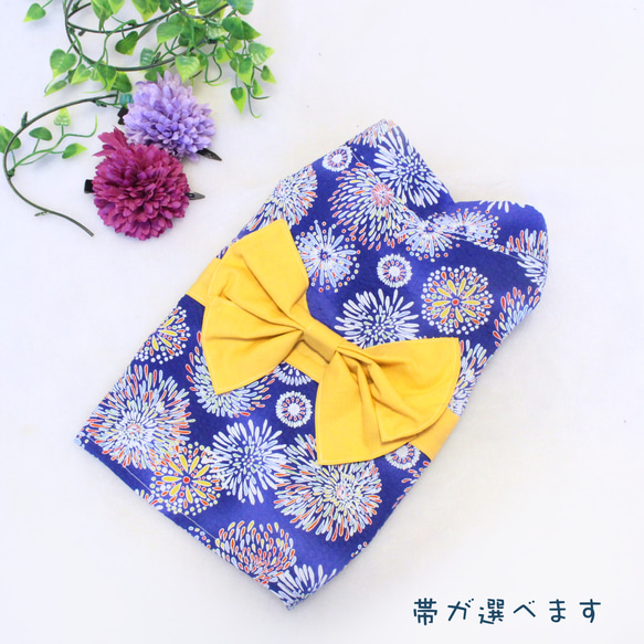 早割SALE】犬服 浴衣<花火柄ネイビー♂♀> ペット服