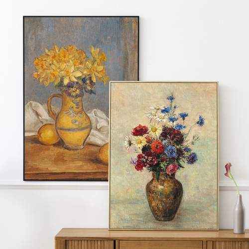 インテリア絵画 ルドン「花瓶の花」高級複製画 NO.473】カラフル