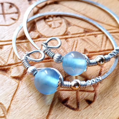 受注製作]mem（メㇺ・湧水）のニンカリ【アイヌの耳飾り・ピアス