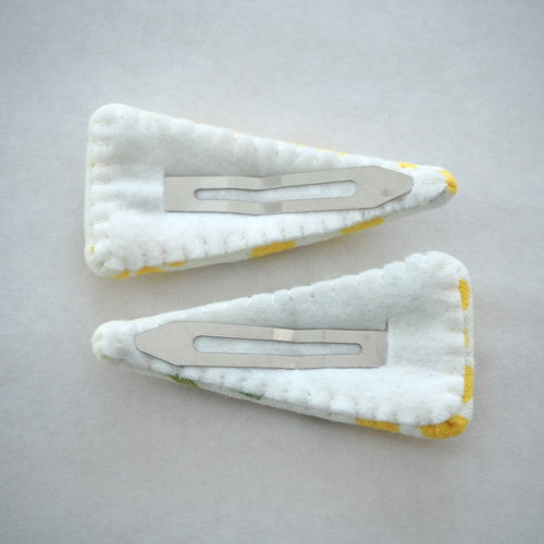 ミモザ ベビースタイ ヘアゴム ヘアピン セット ＊ ハンドメイド