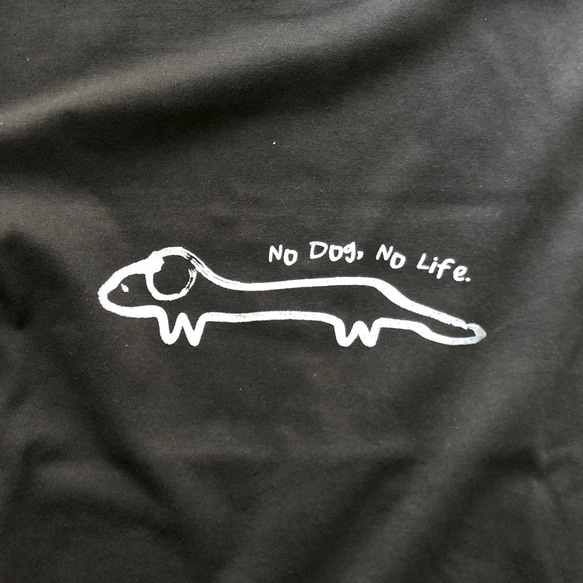 NO DOG, NO LIFE柄Tシャツ（コットン） 8枚目の画像