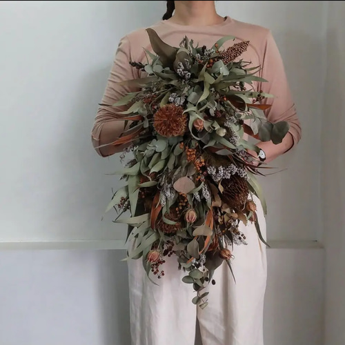 60cm×40cm ドライフラワースワッグ スワッグ ethan 通販｜Creema 
