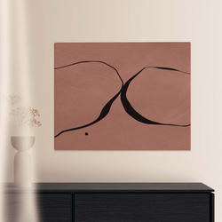 北欧ジャパンディ　インテリアアートパネル_ClayArt03　抽象画アートパネルでお部屋の模様替え　wabisabi 2枚目の画像