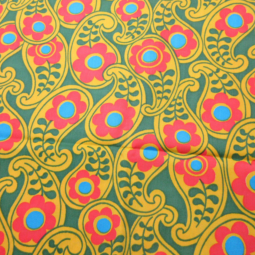 ペイズリー アースカラー 【ヴィンテージ】古着 花柄 マルチカラー レトロ 総柄