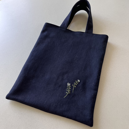 ハンドメイド　トートバック ハンドメイド、トートバック、富士金梅8号帆布、レザーハンドル