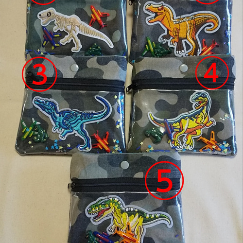 恐竜 飛行機 シャカシャカ 移動ポケット ポシェット ハンドメイド