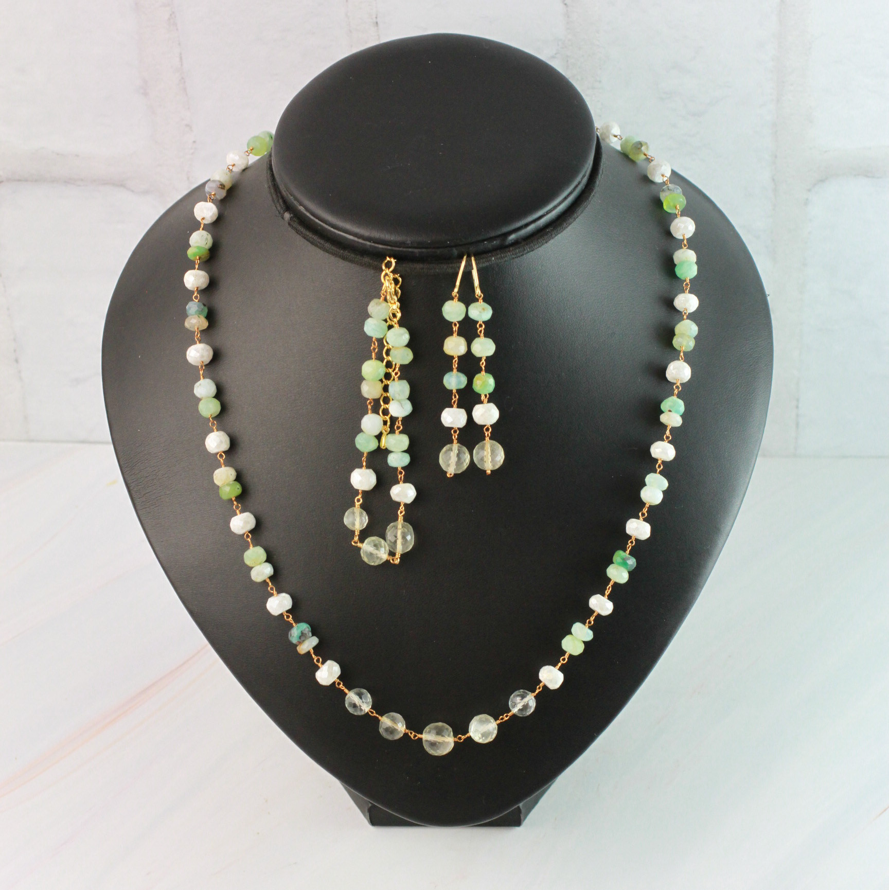 【超希少石】セイロンムーンストーン　ペルビアンオパール　ネックレス 21,000円