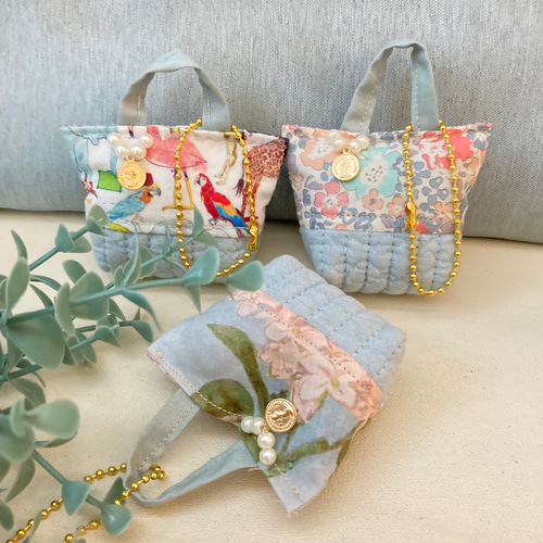 ハンドメイド】ヌビ×リバティバッグ トートバッグ マザーズバッグ  