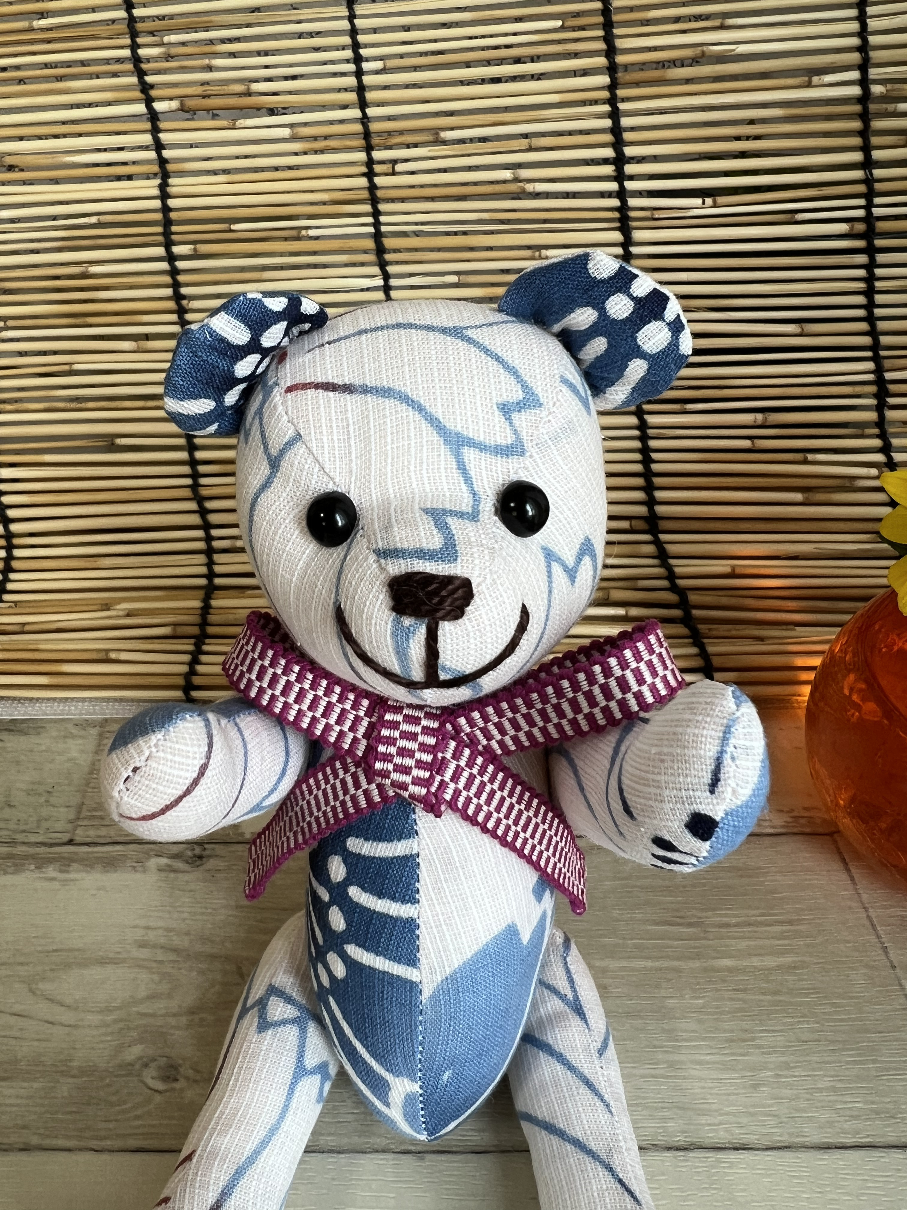 大人可愛いテディベア☆ゆかた(浜松注染め霞菊)