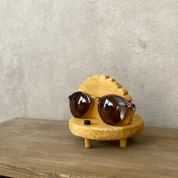 メガネスタンド　犬ベンチ　小物置き　アクセサリートレイ 木製　メガネ収納　鍵置き　眼鏡ディスプレイ トイプードル② 14枚目の画像