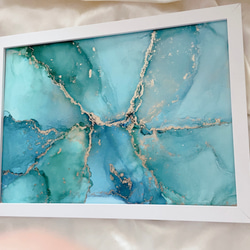 エポキシレジンの海のアート作品です 海の置物、夏の海、綺麗な海の