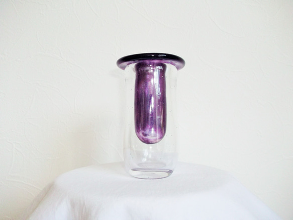 吹きガラス　花瓶 1枚目の画像