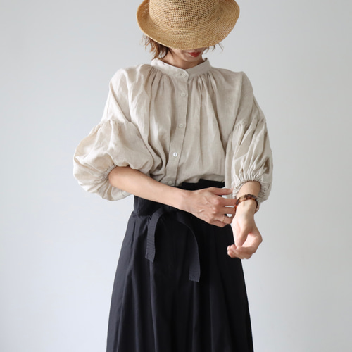 美品 Jil sander ボリューム袖シャツ ブラウス　リネン　定価20万以上 美品 Jil sander ボリューム袖シャツ ブラウス リネン 定価20万以上