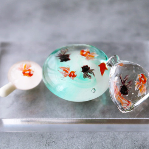 ミニチュアサイズのお祭り金魚♡ 金魚すくいポイ