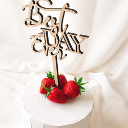 【Best day everトッパー】木製　ケーキトッパー　結婚式　ウェディング　ウェディングケーキトッパー 5枚目の画像