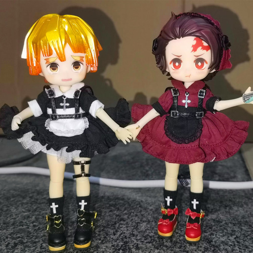 勇者セット　ミニチュアドール服　ハンドメイドドール服 現品販売】CHUZTING「Cooze：悪魔角」小型ドール向け ドール用の服