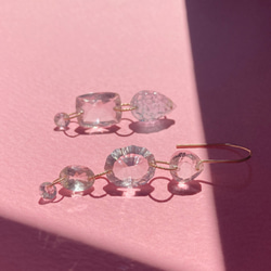 Prana gem drops ✴︎滴る宝石のしずく✴︎アクアマリン ✴︎クリスタル✴︎グリーンアメジスト✴︎14kgf 1枚目の画像