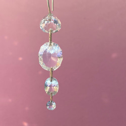 Prana gem drops ✴︎滴る宝石のしずく✴︎アクアマリン ✴︎クリスタル✴︎グリーンアメジスト✴︎14kgf 9枚目の画像