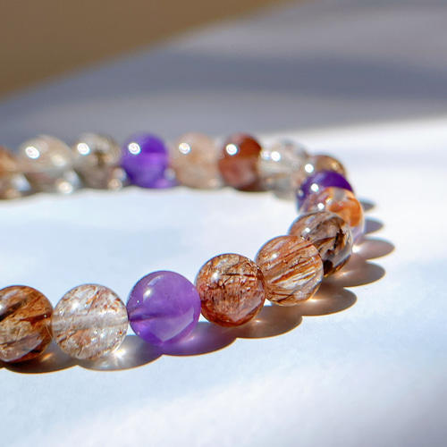 ✨高品質✨スーパーセブン ブレスレット 13〜14mm 最高品質]スーパーセブンブレスレット（約13mm玉） - 埼玉県吉川市の