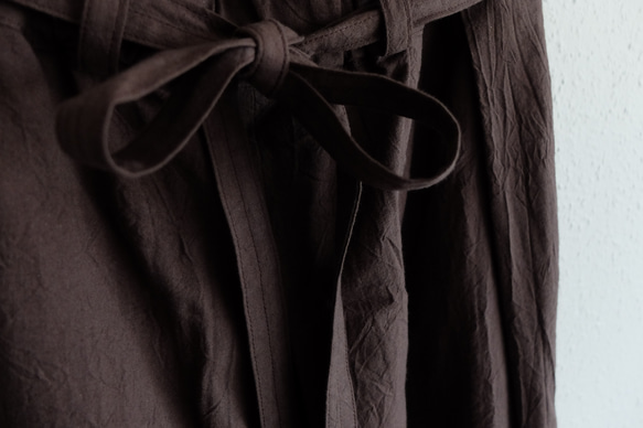 和服 | 袴褲 | 棉質水洗棕色 [男女通用均碼] 第5張的照片