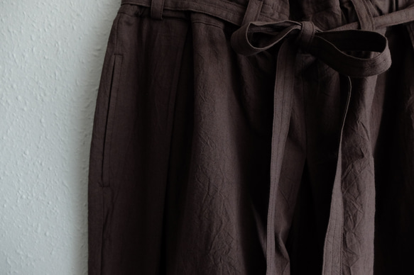 和服 | 袴褲 | 棉質水洗棕色 [男女通用均碼] 第3張的照片