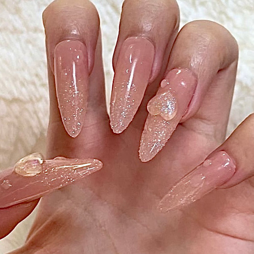 ちゅるん　シアーネイル　リボン　ネイルチップ　おなまえ ちゅるんシアーネイルリボンネイルチップおなまえ