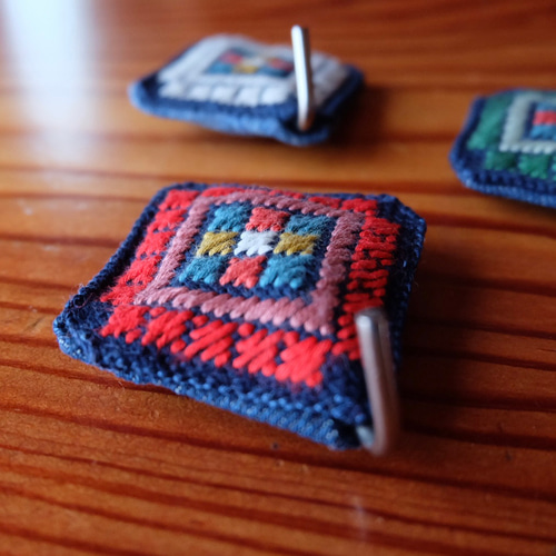 ハンドメイド☘️デニムリメイクマグネットボードマグネット&クリップ付