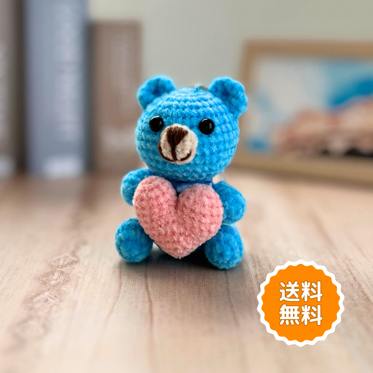 バッグチャーム おしゃれ かわいい くま アルファベット イニシャル 大きめ ドール リボン プレゼント お揃い