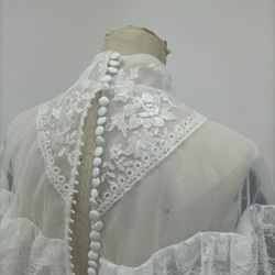 高質量！婚紗高領精緻花卉刺繡上衣波列羅婚禮新娘 第8張的照片