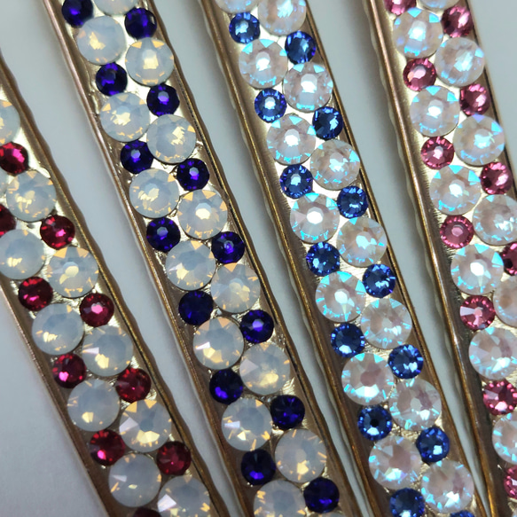 大人可愛い きらきらスワロフスキー ヘアクリップ サイド・おくれ毛