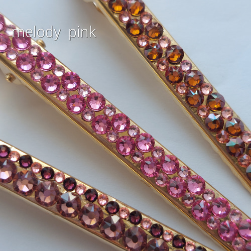 大人可愛い きらきらスワロフスキー ヘアクリップ サイド・おくれ毛