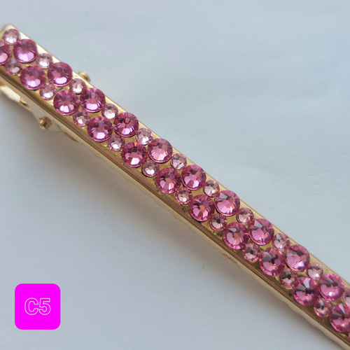 大人可愛い きらきらスワロフスキー ヘアクリップ サイド・おくれ毛