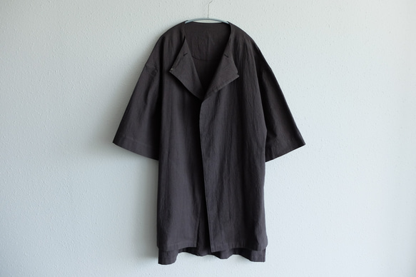 [新品] 和服 | JKT san | 棉質洗衣機深棕色 [男女通用均碼] 第2張的照片
