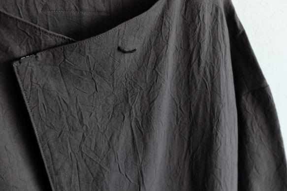 [新品] 和服 | JKT san | 棉質洗衣機深棕色 [男女通用均碼] 第5張的照片