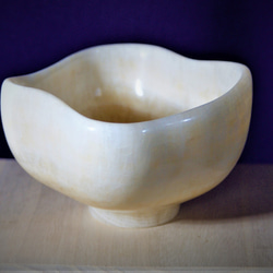 石の器　抹茶茶碗　『夕顔』天然石オニックス　彫刻家による手彫りの作品　花器 2枚目の画像