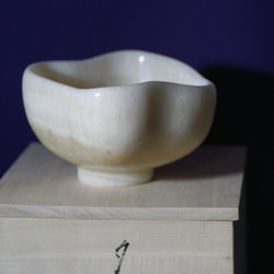 石の器　抹茶茶碗　『夕顔』天然石オニックス　彫刻家による手彫りの作品　花器 10枚目の画像