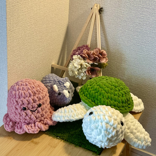 編みぐるみ】スポーティーダッシュトリケラトプス ハンドメイド