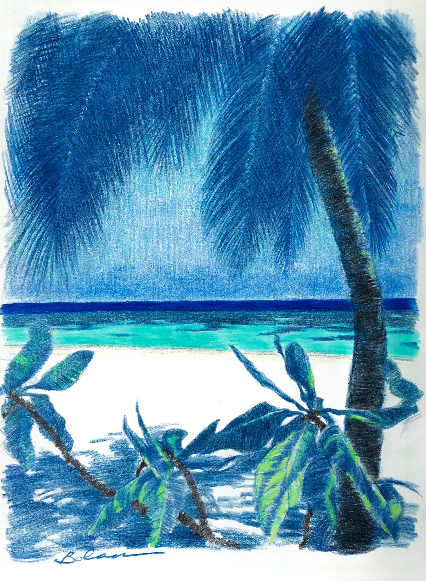 『 Blue Summer ２ 』#アート＃原画＃一点もの＃絵画＃カラー