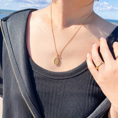 ネックレス メダイ マリア プレート サージカルステンレス316L Necklace メダイ マリア プレート 刻印 サージカルステンレス