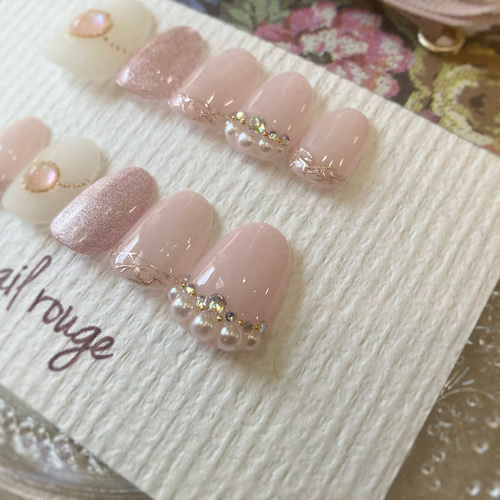 ネックレスネイルチップ ～ ブライダルネイル ウエディングネイル  