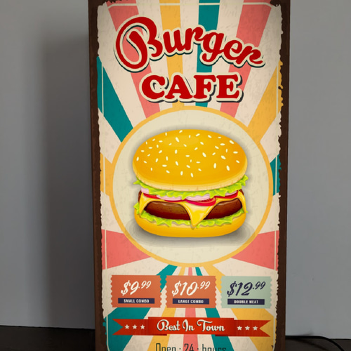 Amazon.co.jp: 【Lサイズ】ダイナー カフェ バー ハンバーガー